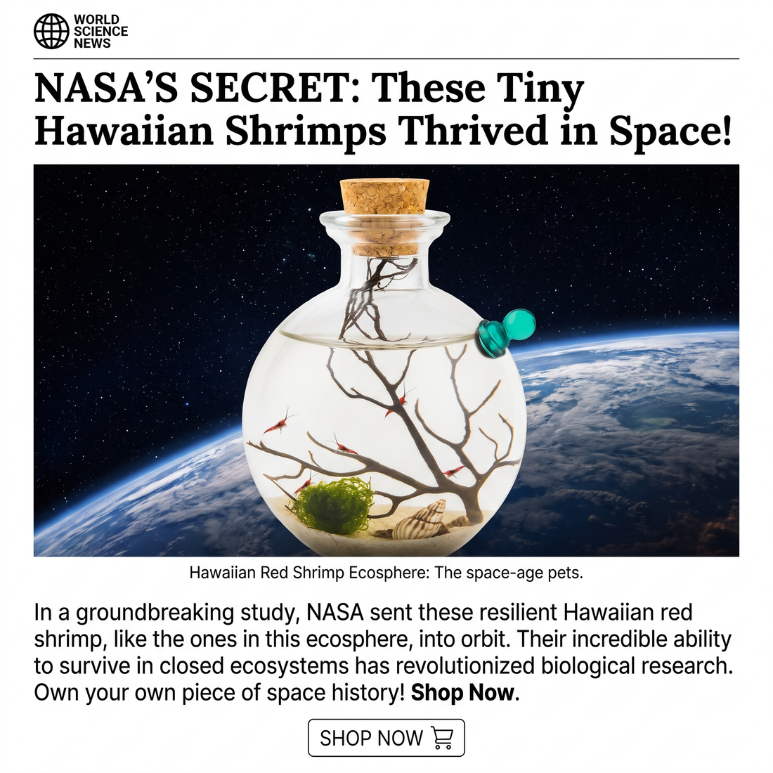 How NASA Took Opae Ula Shrimp to Space: The Real Story Behind Your Ecosphere